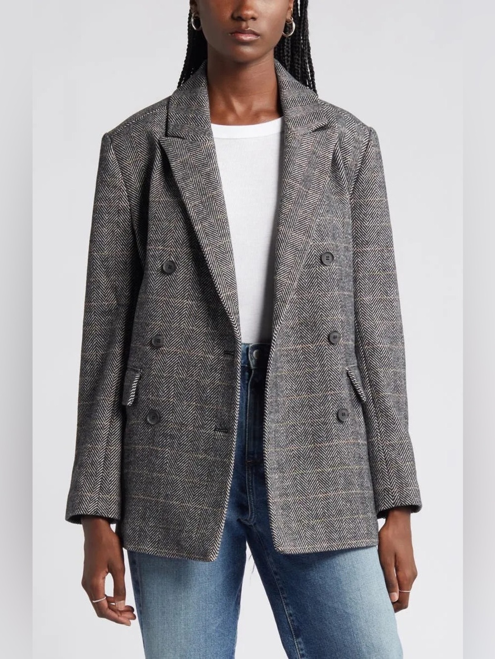 Treasure & Bond L OVERSIZED DOUBLE BREASTED BLAZER